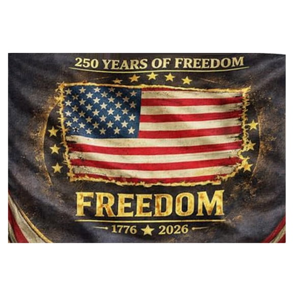 250th Anniversary 1776 2026 US 250 Flag Outdoor Double Sided 3 Ply Patriotic Banner