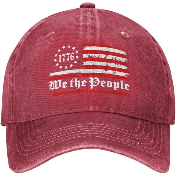 We The People 1776 American Flag Baseball Cap for Men Women Hat Adjustable Trucker Hat Golf Dad Hats