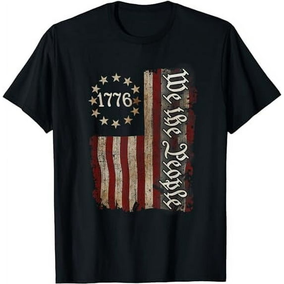 We The People 1776 Shirt American Flag 4th Of July Men Women T-Shirt