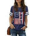 thumbnail image 1 of We The People 1776 Shirts for Women 4th of July T Shirt USA Flag Shirts Patriotic Graphic Tee Tops(M,1 Blue), 1 of 1