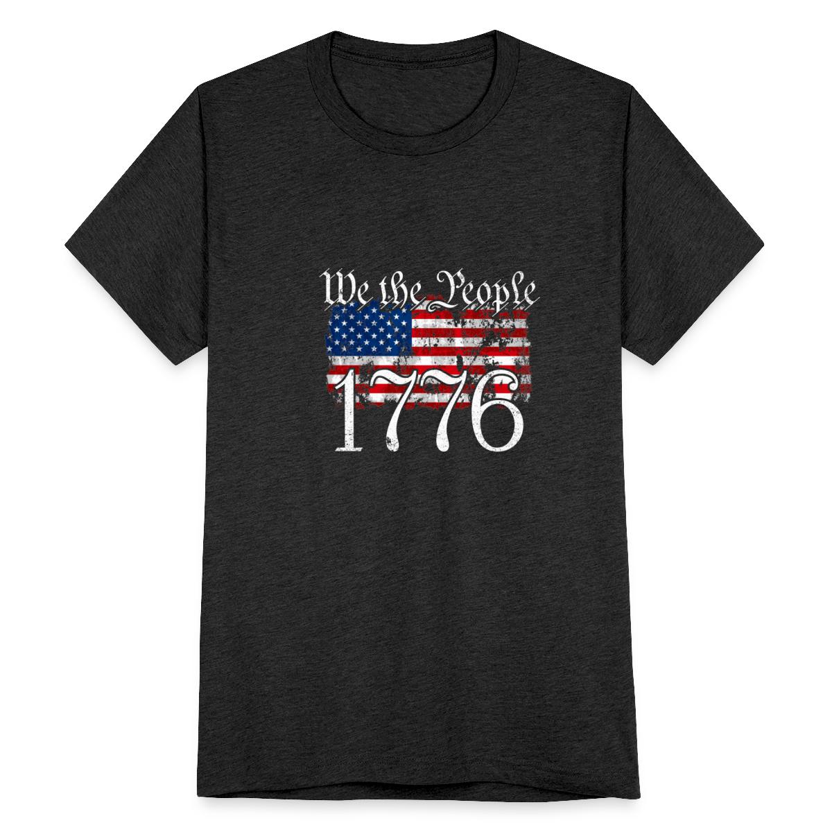 We The People 1776 U.S. Constitution American Flag Unisex Tri-Blend T ...