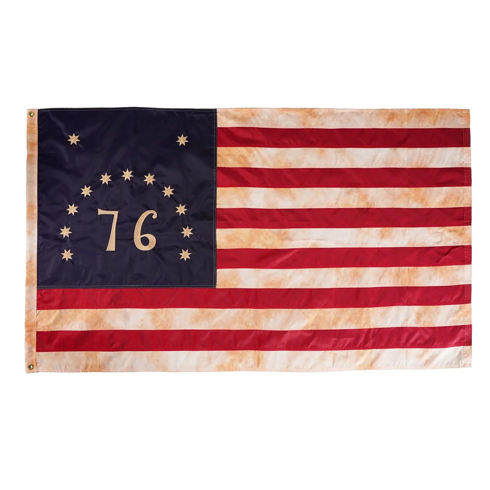 We The People 1776 Vintage USA Flag Garden Brass Buttonhole Flag Home