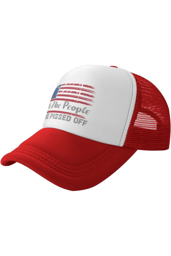 We The People 1776 are Pissed Off Hat Patriotic Freedom Mesh Hat for Men Women Trucker HatBaseball Cap Black