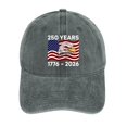 thumbnail image 1 of We The People – 250 Years Gray Hat Adjustable Funny Fashion Unisex Baseball Cap for Men Women, 1 of 7