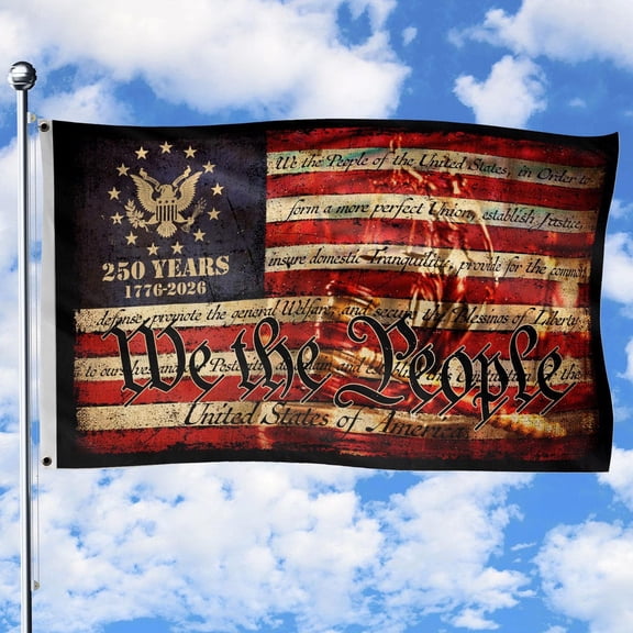We The People America 250 Years Flag 28x40 POLE NOT INCLUDED House Flag