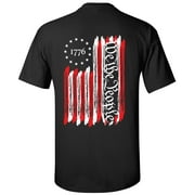 We The People American Flag 1776 Unisex Short Sleeve T-shirt-Black-Small
