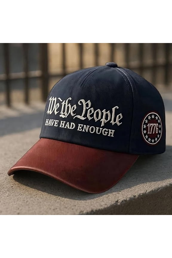 We The People Baseball Cap Have Had Enough 1776 Star Badge Hat Adjustable for Men Women(Q)