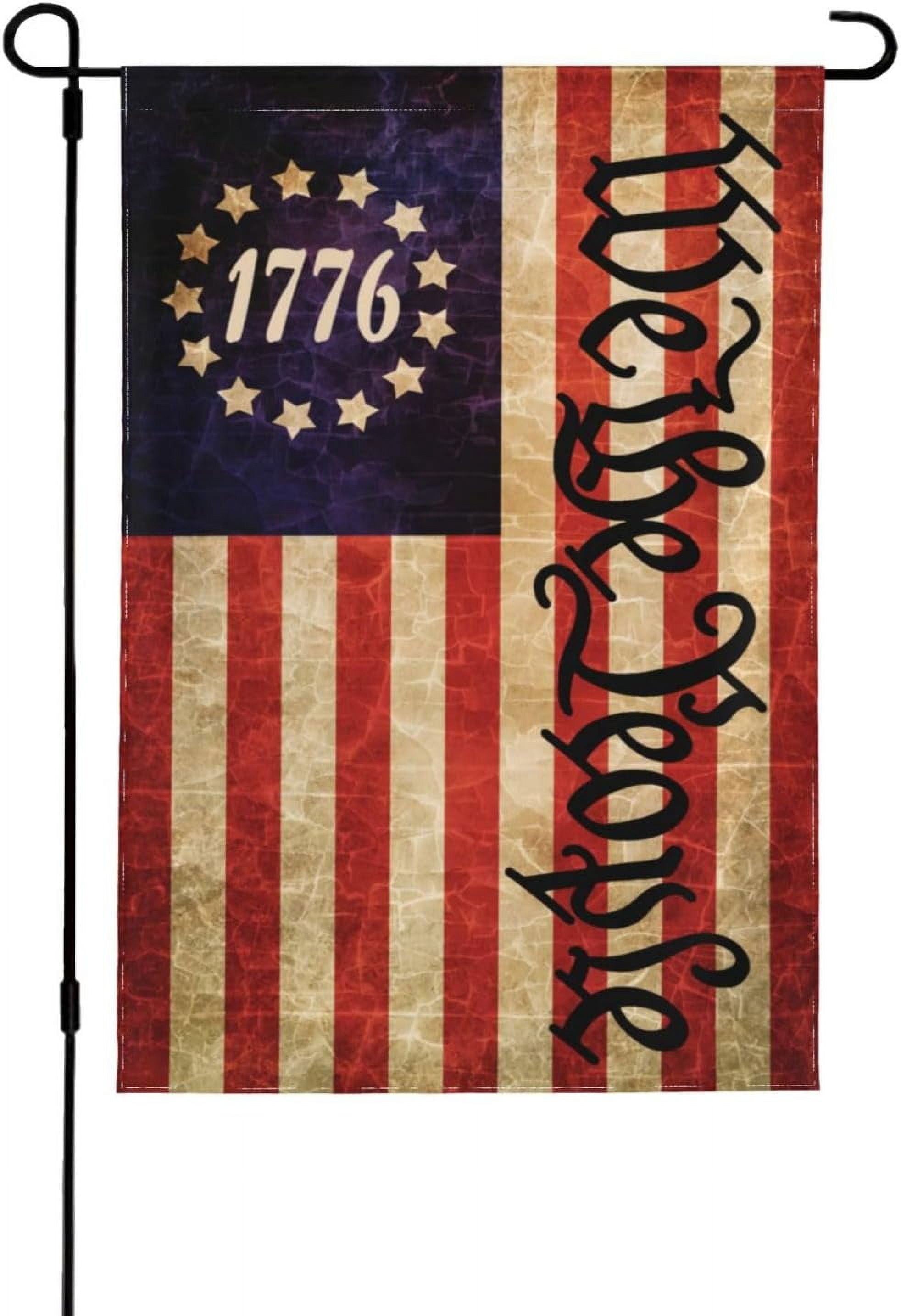 Betsy Ross Flagge 1776 – 91x152 Cm, Schwarz-rot, Mit Messingösen, Für Outdoor & Deko