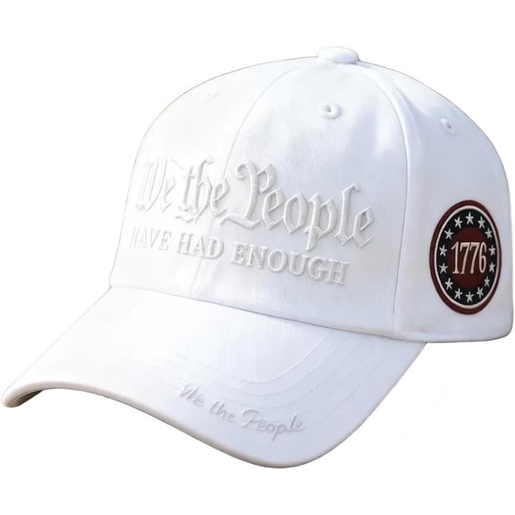 We The People Hat Have Had Enough Cap,1776 Star Badge Adjustable Hat for Men Women,Patriotic Themed Cotton Cap