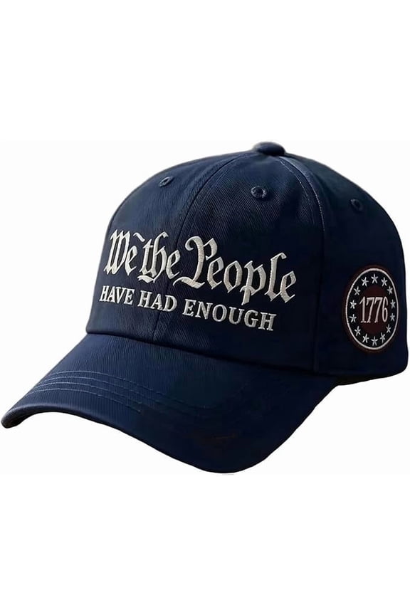 We The People Have Had Enough Hats Baseball Cap,1776 Star Badge Adjustable Hat for Men Women,Patriotic Themed Cotton Cap