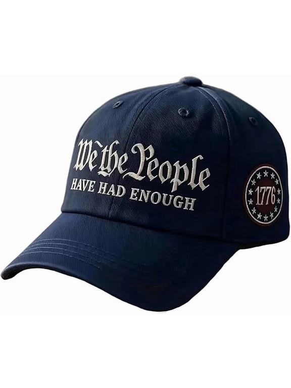 We The People Have Had Enough Hats Baseball Cap,1776 Star Badge Adjustable Hat for Men Women,Patriotic Themed Cotton Cap
