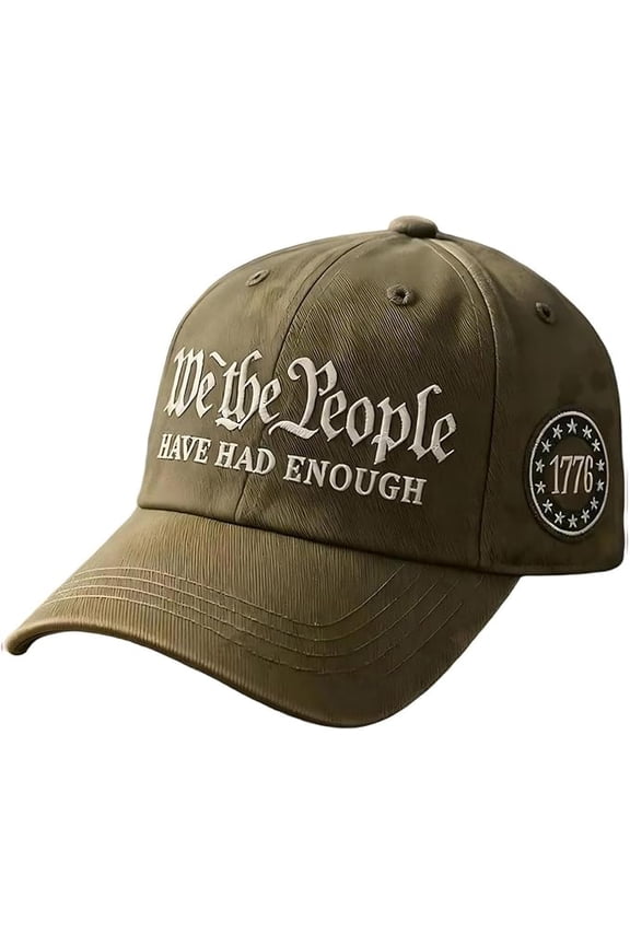 We The People Hat Have Had Enough Patriotic Baseball Cap,1776 Star Badge Cotton Baseball Hats for Men Women Patriotic Caps