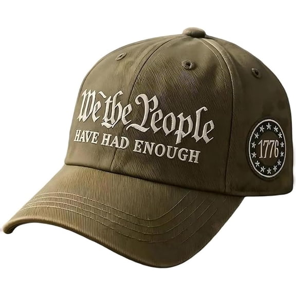 We The People Hat Have Had Enough Patriotic Baseball Cap,1776 Star Badge Cotton Baseball Hats for Men Women Patriotic Caps