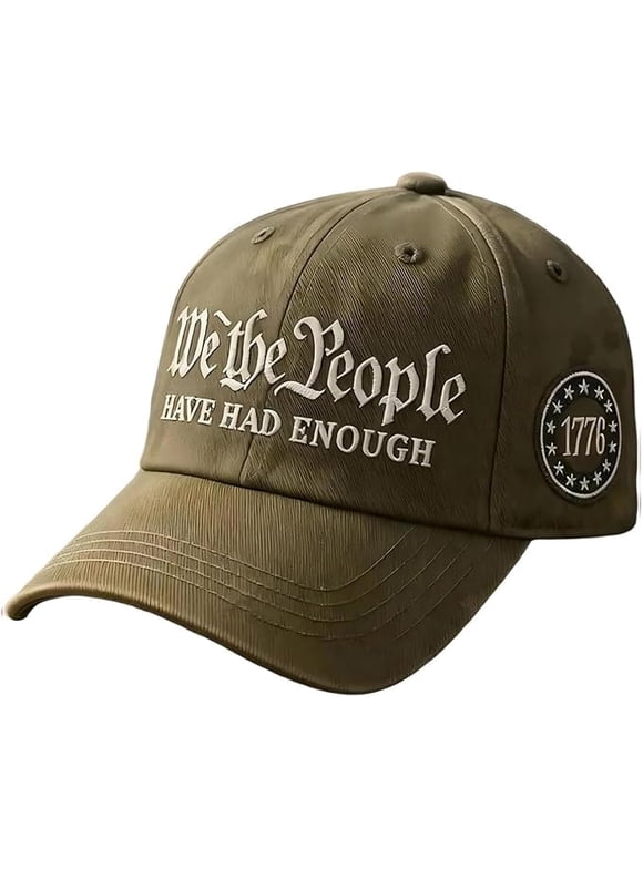 We The People Hat Have Had Enough Patriotic Baseball Cap,1776 Star Badge Cotton Baseball Hats for Men Women Patriotic Caps