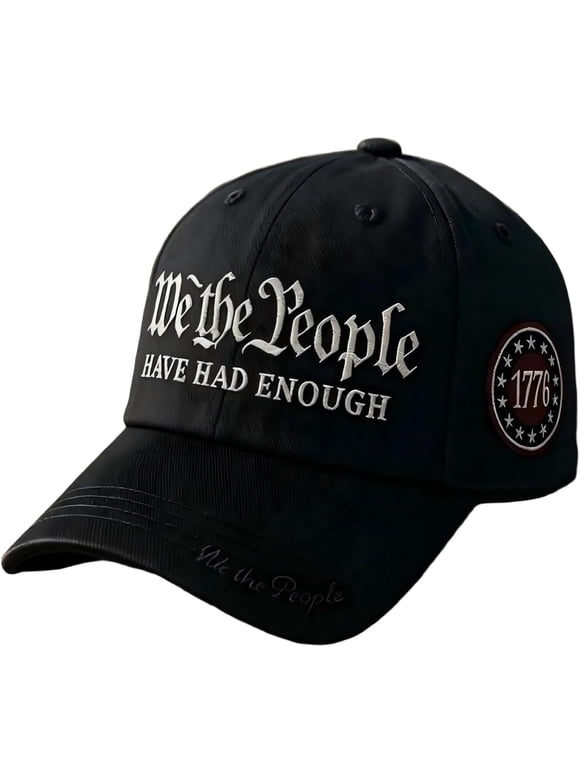 We The People Have Had Enough Baseball Cap,1776 Star Badge Adjustable Cotton Hat for Men Women,Patriotic Themed Cap