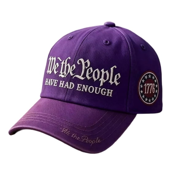 We The People Have Had Enough Hats,1776 Stars Retro Washed Badge Baseball Cap for Men Women adjustable Embroidered Caps for 250th Anniversary