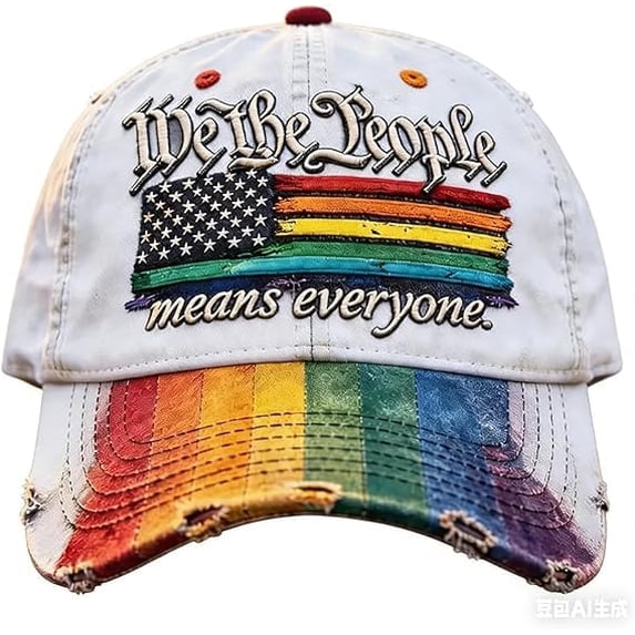 We The People Means Everyone Hat Men Women Embroidered Baseball Cap Adjustable Rainbow Gay Pride Baseball Hats