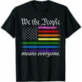 thumbnail image 1 of We The People Means Everyone LGBT Pride Rainbow Flag Shirt Transgender Gay Lesbian Ally Human Equality LGBTQ T-Shirt, 1 of 7