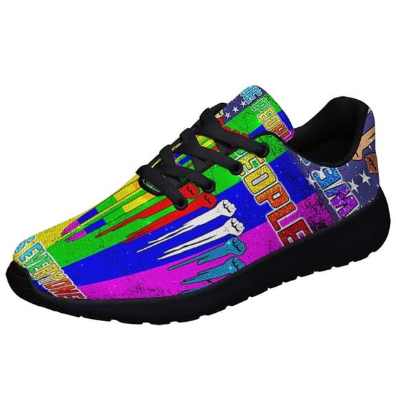 We The People Means Everyone LGBT Shoes Sneakers for Women Men Black Size 3.5
