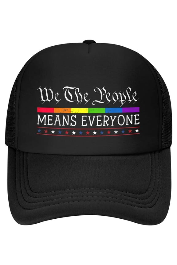 We The People Means Everyone US Constitution LGBT Pride Baseball Cap