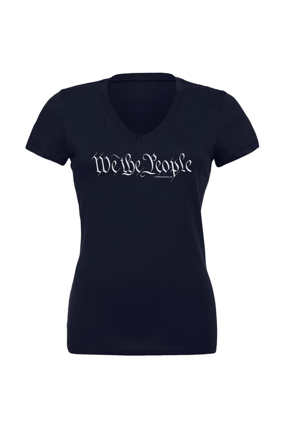 We The People Navy Juniors V-Neck T-Shirt - Small