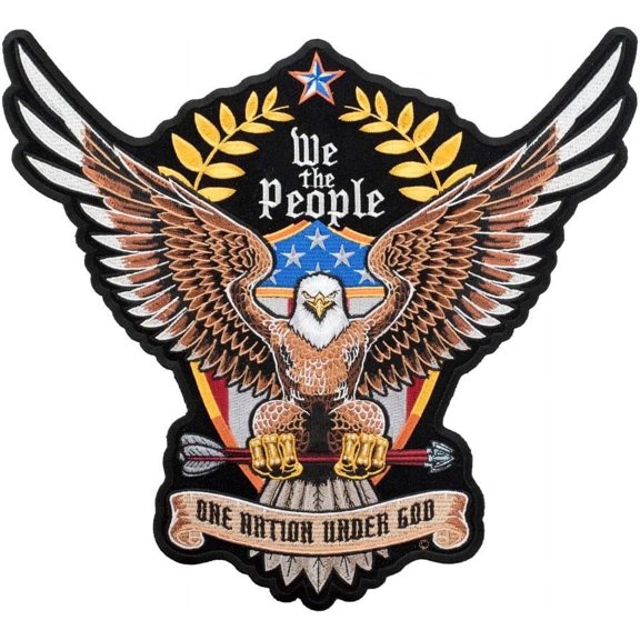 We The People One Nation Eagle Patch, Large Size