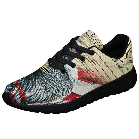 We The People Patriotic American flag Eagle Shoes Sneakers Black Size 8
