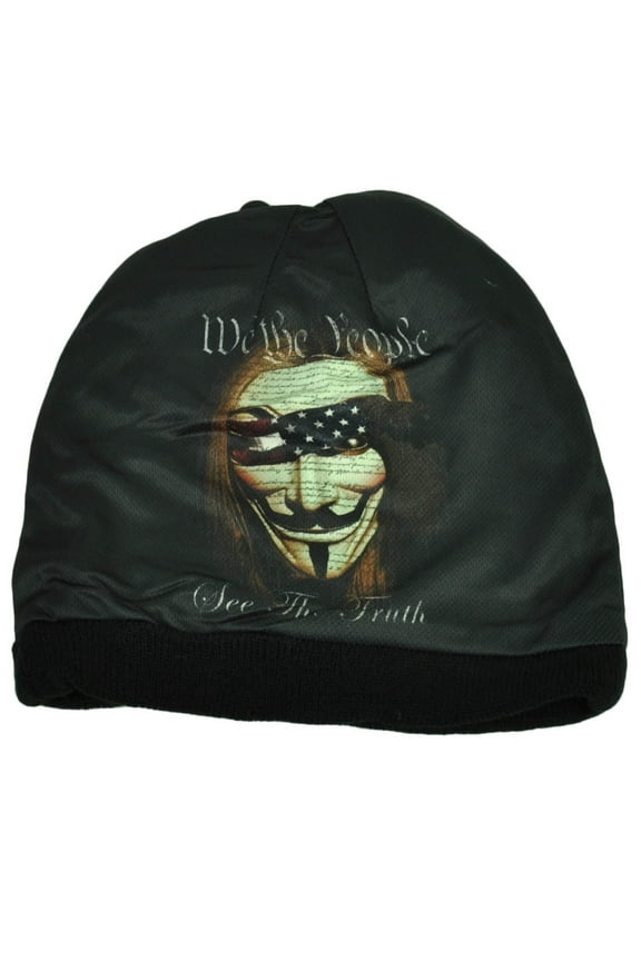 We The People See The Truth Sublimated Knit Beanie Cuffless Declaration Toque