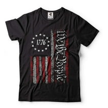 1776 We the People Betsy Ross 4th Of July American Flag Men Black Black ...