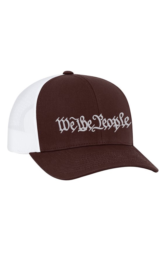 We The People Trucker Snapback Hat- Maroon/White