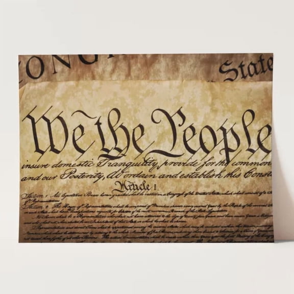 We The People United States Constitution Usa History 1776 Wall Art Poster