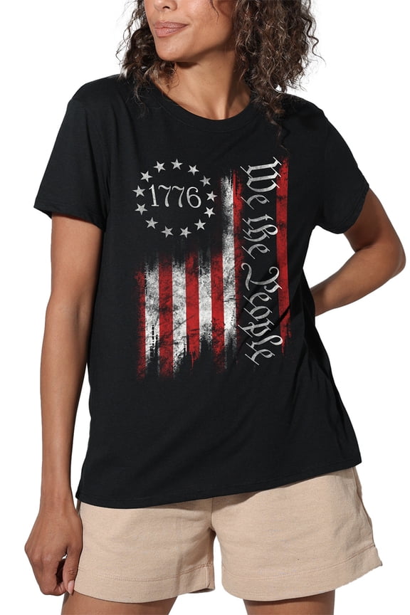 We The People Women's Loose Fit Graphic T-Shirt – Casual Short Sleeve