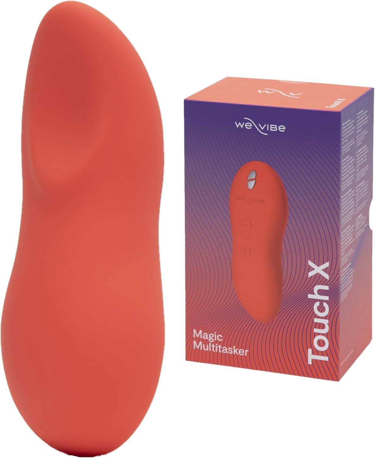 We-Vibe Touch X Rechargeable Personal Massager for Women, Waterproof  Compact Design, Coral