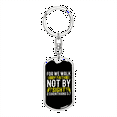 thumbnail image 1 of We Walk By Faith 2 Corinthians 5:7 Stainless Steel or 18k Gold Premium Swivel Dog Tag Keychain, 1 of 10