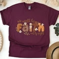 thumbnail image 1 of We Walk by Faith Not by Sight T-Shirt | 2 Corinthians 5:7 Christian Tee, Maroon, Size 3XL, 1 of 6
