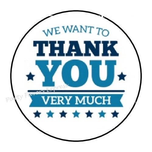 We Want To Thank You Very Much Stickers Party Favors Phone Decal Water ...