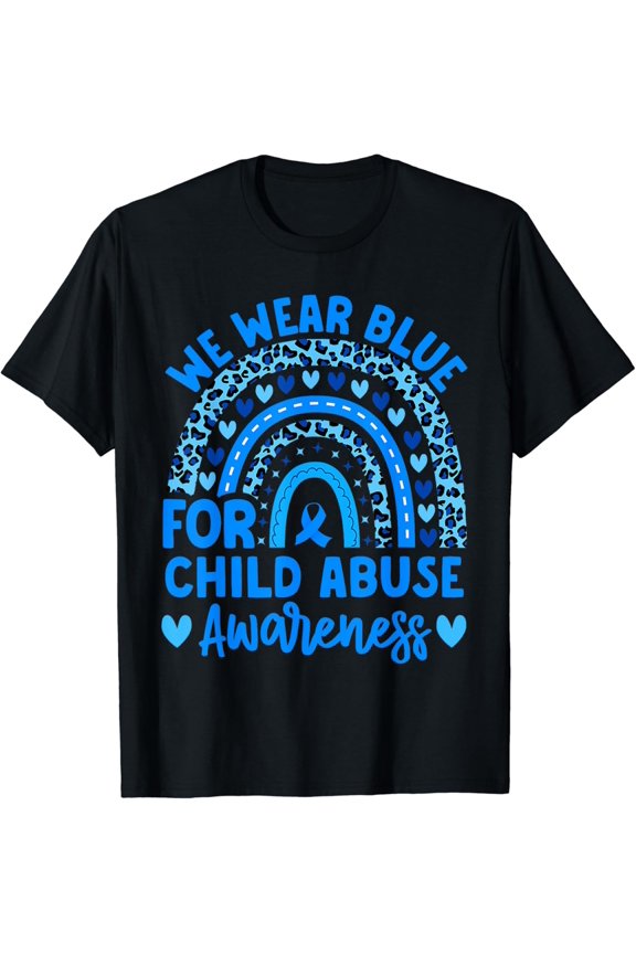 We Wear Blue Child Abuse Prevention Child Abuse Awareness T-Shirt