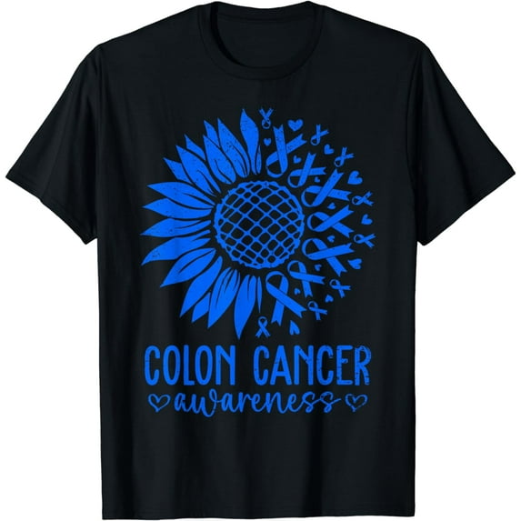 We Wear Blue Colon Cancer Awareness Colorectal Cancer Month T-Shirt