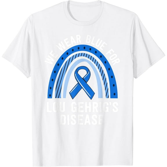We Wear Blue Lou Gehrig's Disease Awareness ALS Family T-Shirt