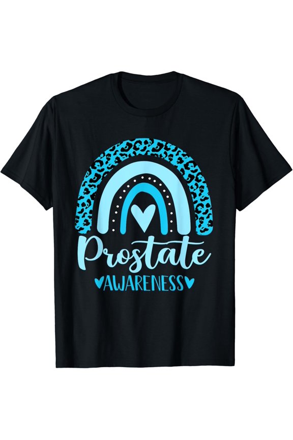 We Wear Light Blue Rainbow Awsewome For Prostate Awareness T-Shirt All Size S-5Xl