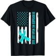 thumbnail image 1 of We Wear Light Blue Ribbon Prostate Cancer Awareness Us Flag T-Shirt All Size S-5Xl, 1 of 4