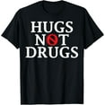 thumbnail image 1 of We Wear Red For Red Ribbon Week Hugs Not Drugs Awareness T-ShirtMen and women, Black T-shirt, size: Extra large, 1 of 4
