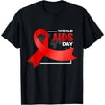 thumbnail image 1 of We Wear Red Red Ribbon Day World AIDS Day Awareness T-Shirt, 1 of 4
