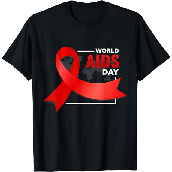 We Wear Red Red Ribbon Day World AIDS Day Awareness T-Shirt