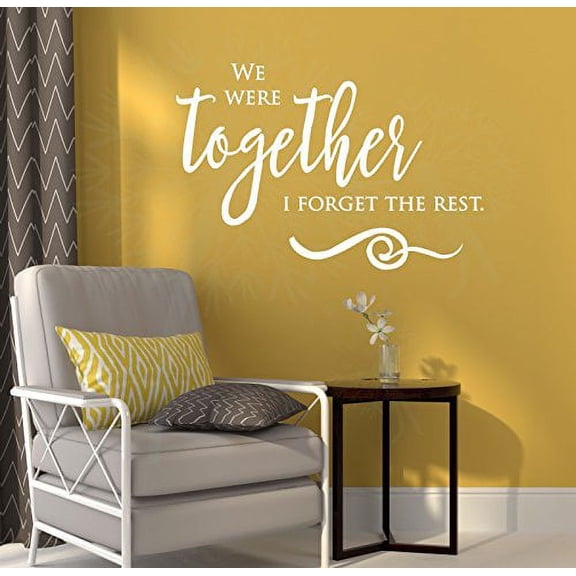 We Were Together Vinyl Lettering Decals Wall Sticker Quotes 23x16-Inch White