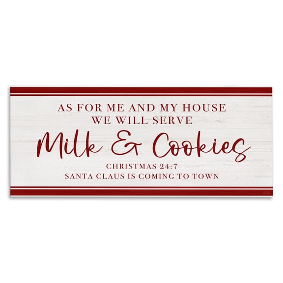 Stupell Industries We Will Serve Milk & Cookies Canvas Wall Art, design by Natalie Carpentieri, 20 x 48