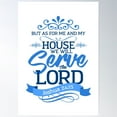 thumbnail image 1 of We Will Serve The Lord - Joshua 24:15 Poster Wall Art, Modern Wall Decor For Living Room Bedroom, 8x12 UNFRAMED, 1 of 3