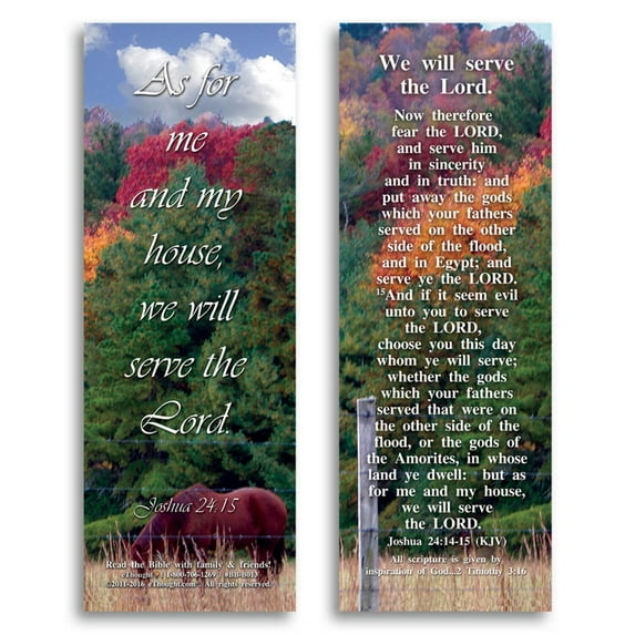 We Will Serve the Lord - Bible Cards - Pack of 25