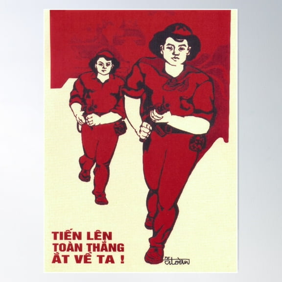 We Will Win All The Way Forward! Vietnam War Political Army Propaganda Poster Wall Art, Modern Wall Decor For Living Room Bedroom, 8x12 UNFRAMED