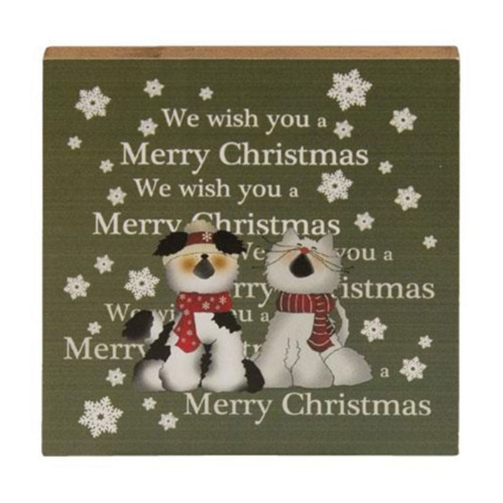 We Wish You A Merry Christmas Block (Pack of 4) - image 1 of 1